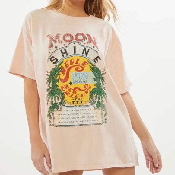 Urban Outfitters Tops - Urban Outfitters x Project Social Pink/Salmon Moonshine Tee